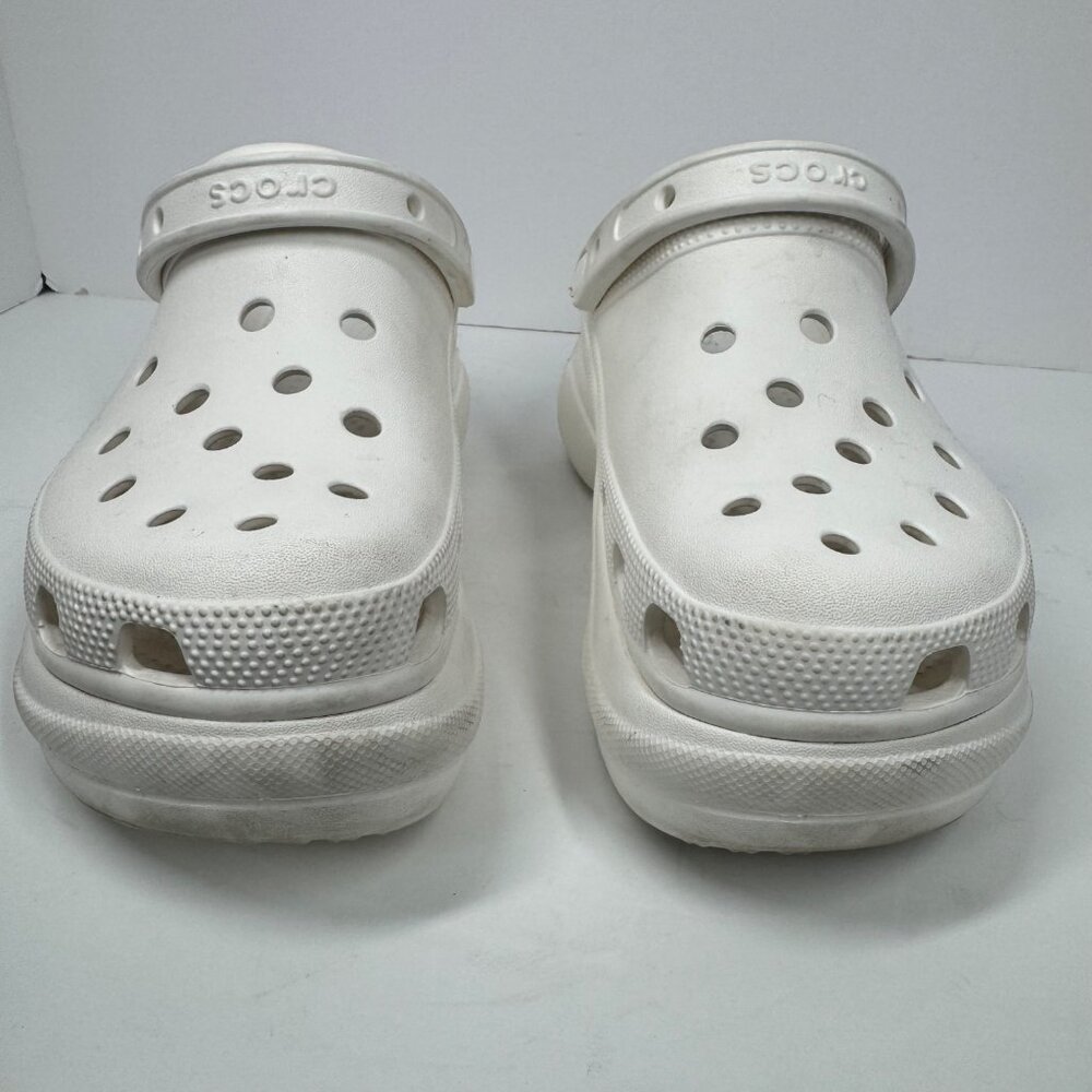 Crocs Classic Bae White Platform Size 7 Clogs Rubber Chunky Clogs - Picture 3 of 14